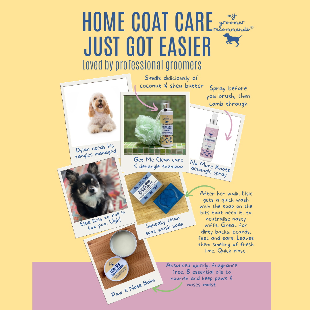 Dog grooming retail products on sale