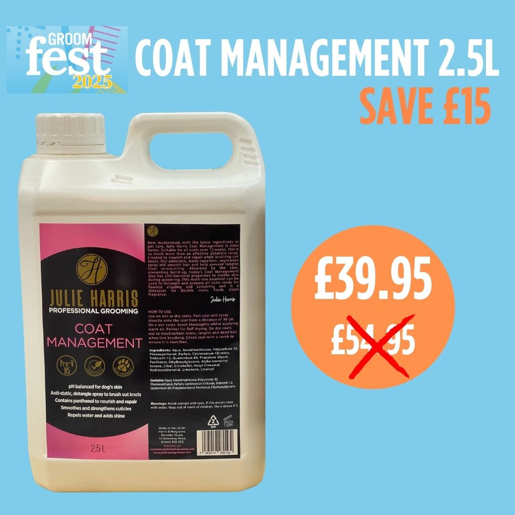 Julie Harris Professional Grooming Coat Management Detangler - 2.5L