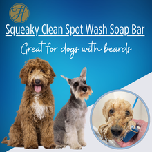 Load image into Gallery viewer, Julie Harris Professional Grooming Squeaky Spot Wash Soap + Sisal Bag

