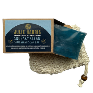 Julie Harris Professional Grooming Squeaky Spot Wash Soap + Sisal Bag