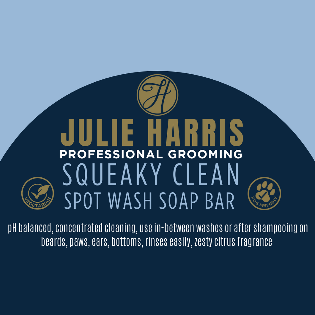 Julie Harris Professional Grooming Squeaky Spot Wash Soap + Sisal Bag