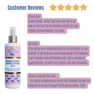 SAVE £15 My Groomer Recommends No More Knots Detangle Spray - 6 x 250ml
