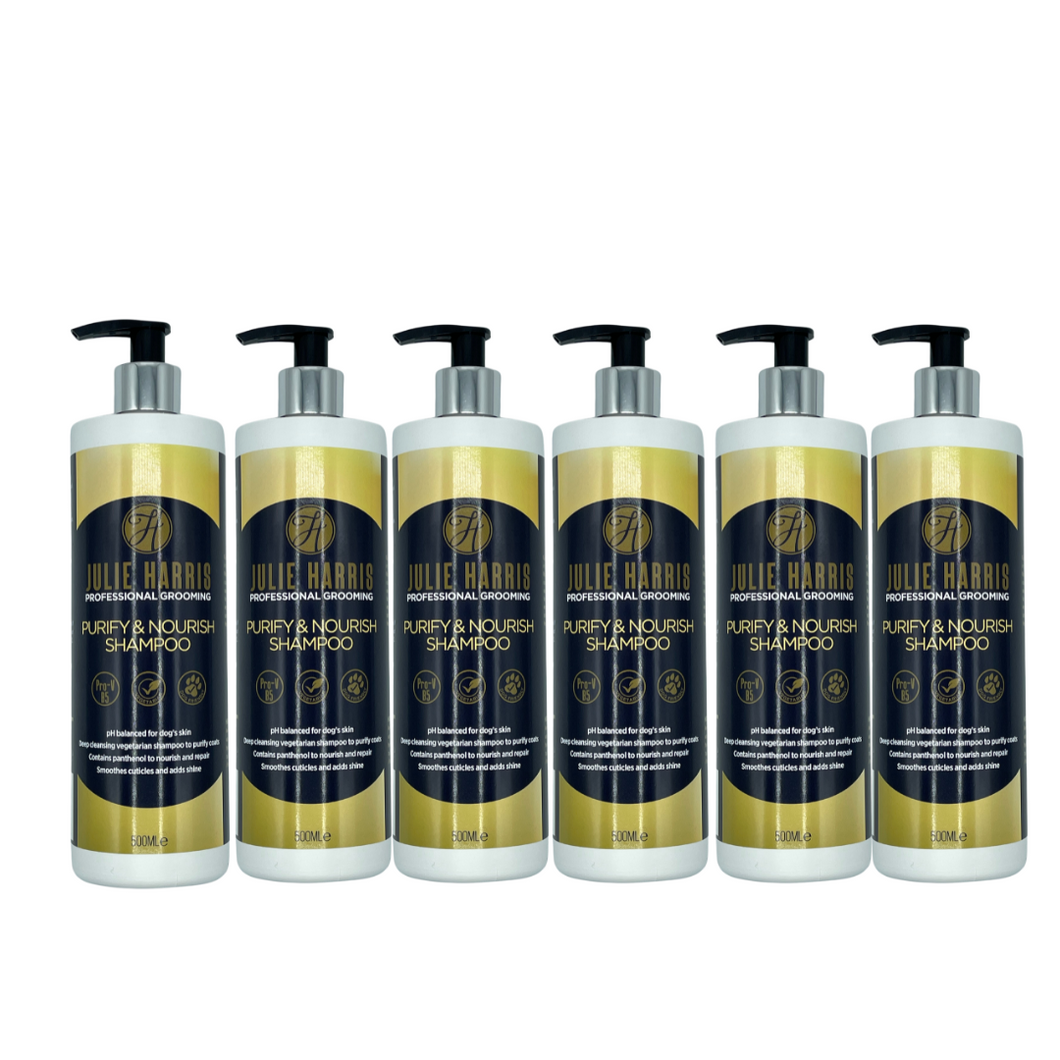 Julie Harris Professional Grooming - Purify & Nourish Shampoo - 6 x 500ml